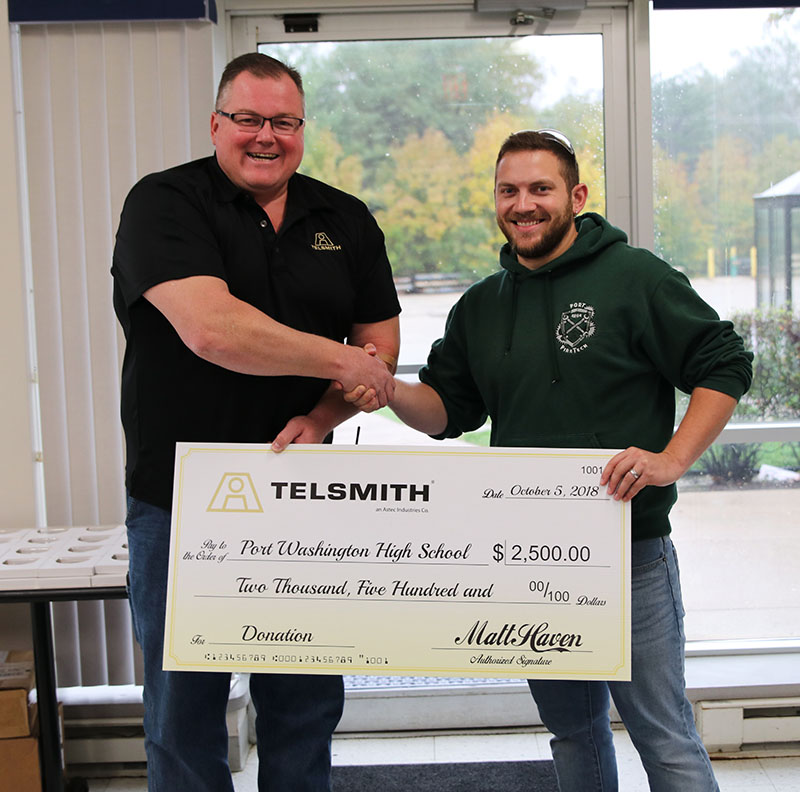 Telsmith donates to Wisconsin HS tech-ed program