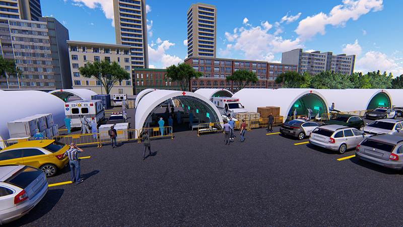 ClearSpan building disaster response structures as coronavirus response